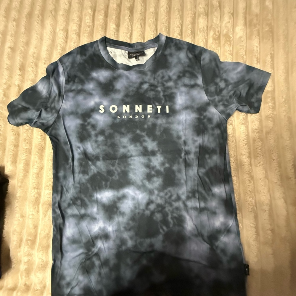 Men's Blue Tie-Dye Short Sleeve Tee